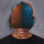 Fire And Ice Dragons Print Baseball Cap