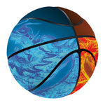 Fire And Ice Dragons Print Basketball