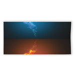 Fire And Ice Dragons Print Beach Towel
