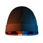 Fire And Ice Dragons Print Beanie