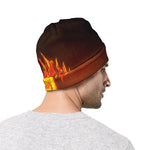 Fire And Ice Dragons Print Beanie