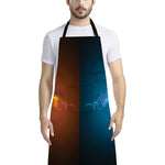 Fire And Ice Dragons Print Bib Apron With Pocket