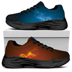 Fire And Ice Dragons Print Black Chunky Shoes