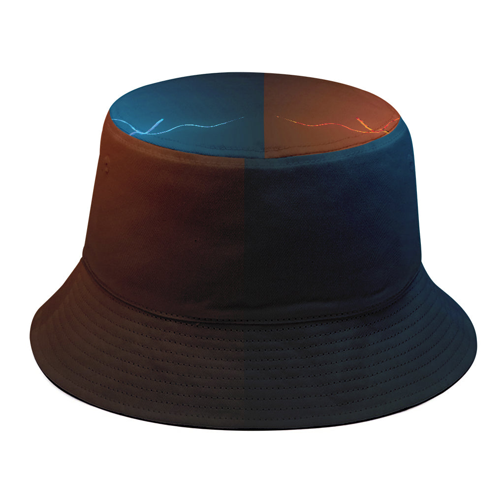 Fire And Ice Dragons Print Bucket Hat