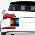 Fire And Ice Dragons Print Car Sticker