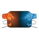 Fire And Ice Dragons Print Car Windshield Snow Cover