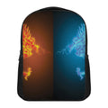 Fire And Ice Dragons Print Casual Backpack