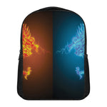 Fire And Ice Dragons Print Casual Backpack