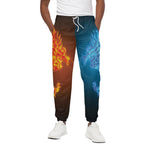Fire And Ice Dragons Print Cotton Pants