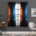 Fire And Ice Dragons Print Grommet Curtain Panels