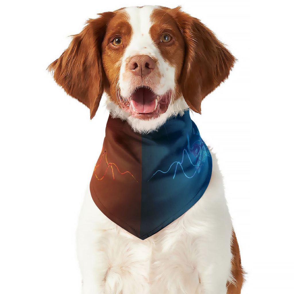 Fire And Ice Dragons Print Dog Bandana