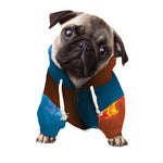 Fire And Ice Dragons Print Dog Zip Up Hoodie