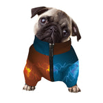 Fire And Ice Dragons Print Dog Zip Up Jacket