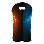 Fire And Ice Dragons Print Double Neoprene Wine Tote