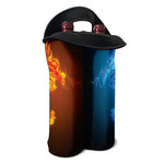 Fire And Ice Dragons Print Double Neoprene Wine Tote