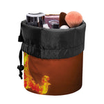Fire And Ice Dragons Print Drawstring Makeup Bag