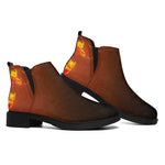 Fire And Ice Dragons Print Flat Ankle Boots