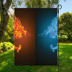 Fire And Ice Dragons Print Garden Flag