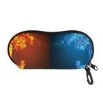 Fire And Ice Dragons Print Glasses Case