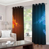 Fire And Ice Dragons Print Grommet Curtains