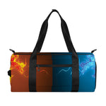 Fire And Ice Dragons Print Gym Bag
