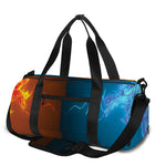 Fire And Ice Dragons Print Gym Bag