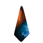 Fire And Ice Dragons Print Hand Towel