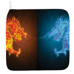 Fire And Ice Dragons Print Hand Towel
