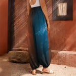 Fire And Ice Dragons Print Harem Pants