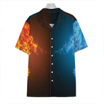 Fire And Ice Dragons Print Hawaiian Shirt