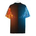 Fire And Ice Dragons Print Hawaiian Shirt