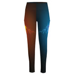 Fire And Ice Dragons Print High-Waisted Pocket Leggings