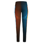 Fire And Ice Dragons Print High-Waisted Pocket Leggings