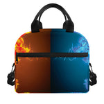 Fire And Ice Dragons Print Insulated Lunch Bag