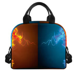 Fire And Ice Dragons Print Insulated Lunch Bag