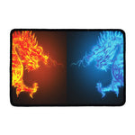 Fire And Ice Dragons Print Kitchen Mat
