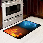Fire And Ice Dragons Print Kitchen Mat