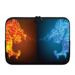 Fire And Ice Dragons Print Laptop Sleeve