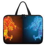 Fire And Ice Dragons Print Laptop Sleeve With Handle