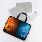 Fire And Ice Dragons Print Laptop Sleeve With Handle