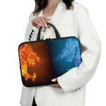 Fire And Ice Dragons Print Laptop Sleeve With Handle