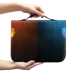 Fire And Ice Dragons Print Leather Bible Cover