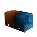 Fire And Ice Dragons Print Leather Tissue Box Cover