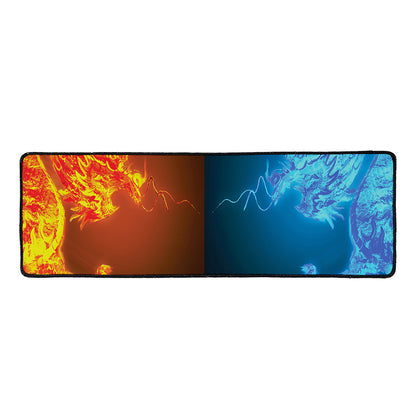 Fire And Ice Dragons Print Long Kitchen Mat