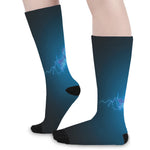 Fire And Ice Dragons Print Long Socks