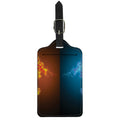 Fire And Ice Dragons Print Luggage Tag