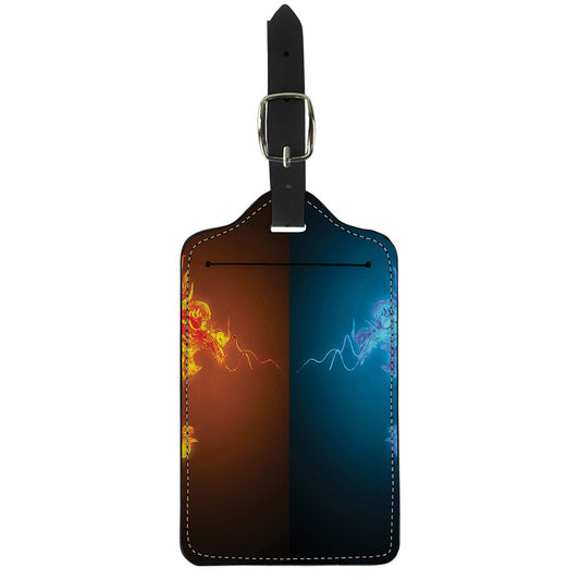 Fire And Ice Dragons Print Luggage Tag