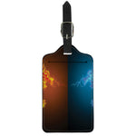 Fire And Ice Dragons Print Luggage Tag