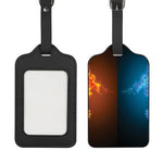 Fire And Ice Dragons Print Luggage Tag