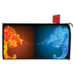 Fire And Ice Dragons Print Mailbox Cover